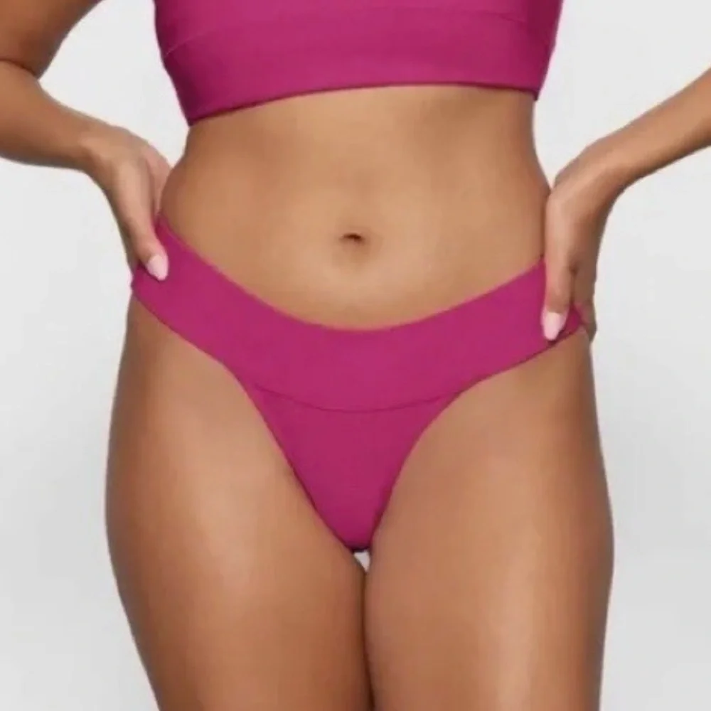 NWT SKIMS Knit Cheecky Bikini Bottom Lollipop Women’s 2X